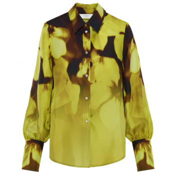 BEATRICE.B - Damen Bluse aus Seide - Lime 