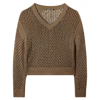 LUISA CERANO - Damen Pullover mit langen Armen  -Camel