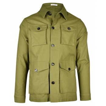 A.B.C.L. - Herren Overshirt - Masai Jacket panama cloth - Green