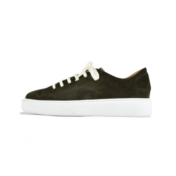 LEMARGO - Herren Sneaker aus Veloursleder - Dunkelgrün