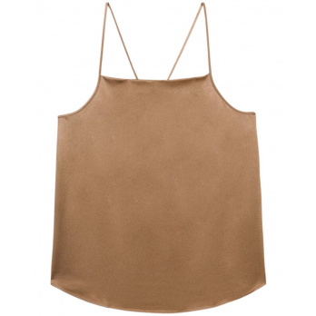LUISA CERANO - Damen Satin Top mit Spaghetti Trägern - Miso 