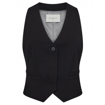 COPENHAGEN MUSE - Damen Waistcoat w. Pockets - Black 