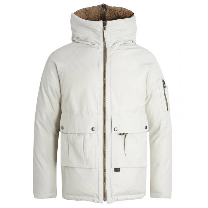 BELSTAFF Herren Reversible Down Jacket Centenary Chalk British Khaki