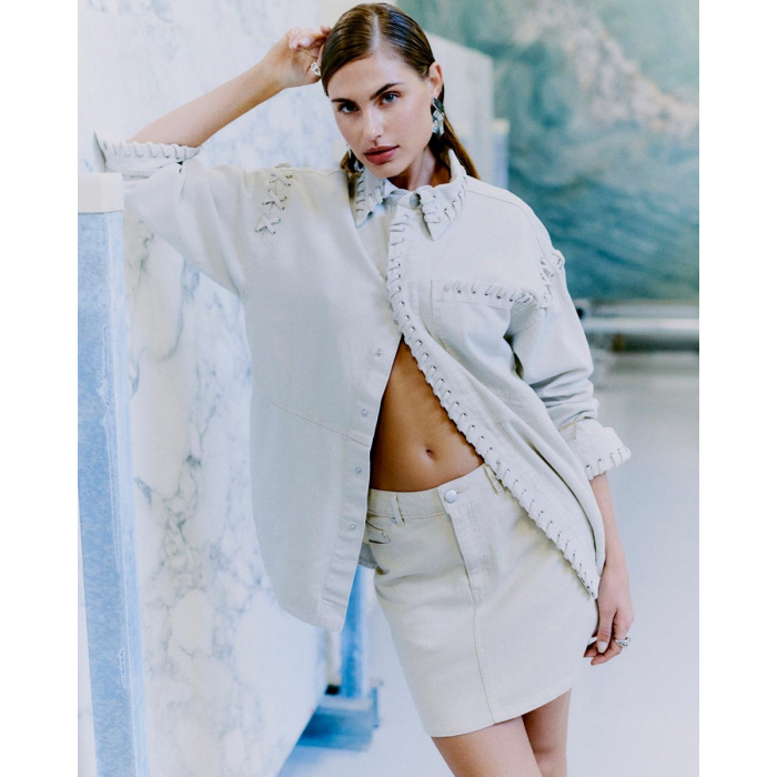 ジャケット・アウター Lyocell Twill Chambray Middle ModsCoat Chimala's 10oz. Selvedge Chambray Work Coat is Durable as it Versatile