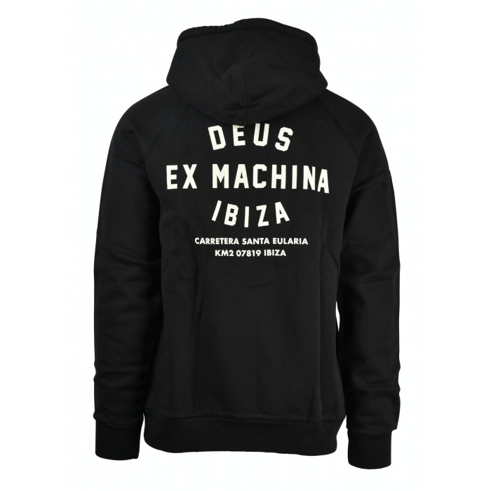 DEUS EX MACHINA Herren Hoodie Ibiza Adress Hoodie Black