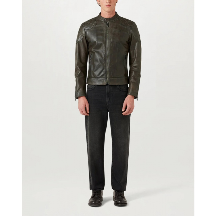 BELSTAFF Herren Lederjacke Legacy Outlaw Jacket Dark