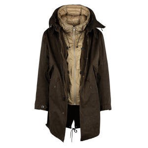 TENC - Herren Parka - with Hooded Down Liner - Caffe Turco