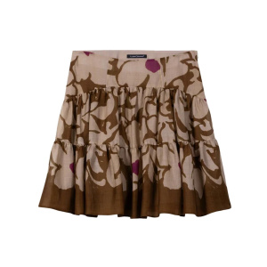 LUISA CERANO Damen Rock - Mini-Rock mit Flower-Print - Multi