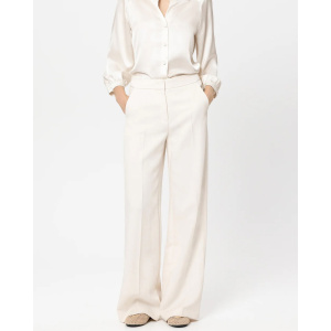 LUISA CERANO Damen Hose - Twill-Wideleg-Pants - Cream