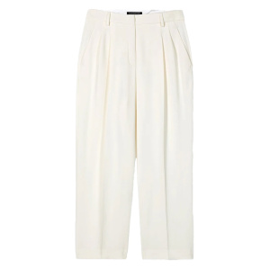 LUISA CERANO Damen Hose - Tapered-Pants mit Bundfalten - Off White