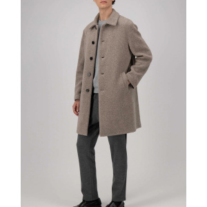 HARRIS WHARF LONDON - Herren Mantel Mac Coat Boucle - Taupe