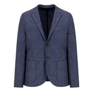 HARRIS WHARF LONDON Herren Blazer - Men 2b. Blazer Piquet Melange-Blue Melange